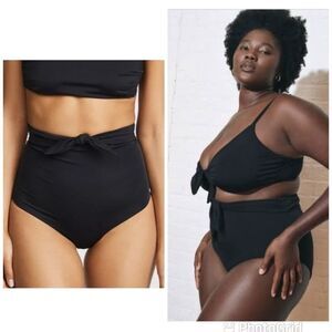 NEW Mara Hoffman Jay Swim Bikini Bottoms High Waist Black Size 3X